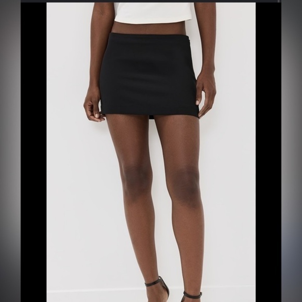 Reformation double slit black mini skirt / size 10 woman’s